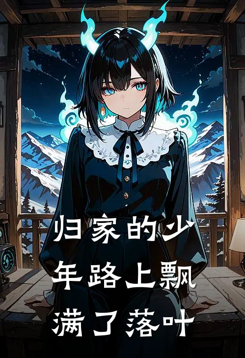 归家的少年路上飘满了落叶