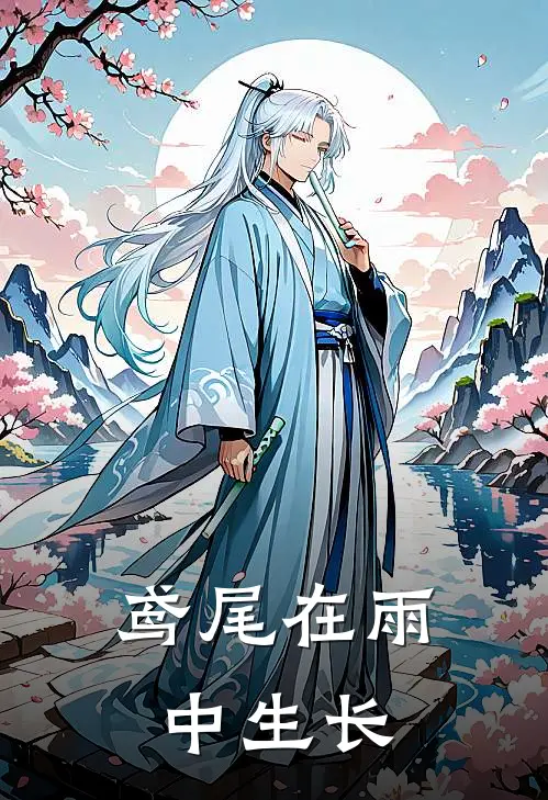 鸢尾在雨中生长